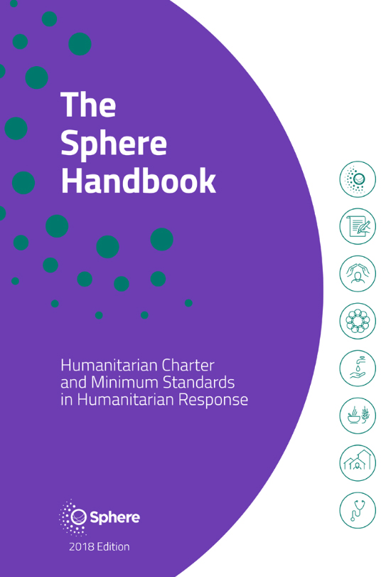 Sphere Standards  (WASH, Food Security & Nutrition,  Shelter & Settlement, Health) 